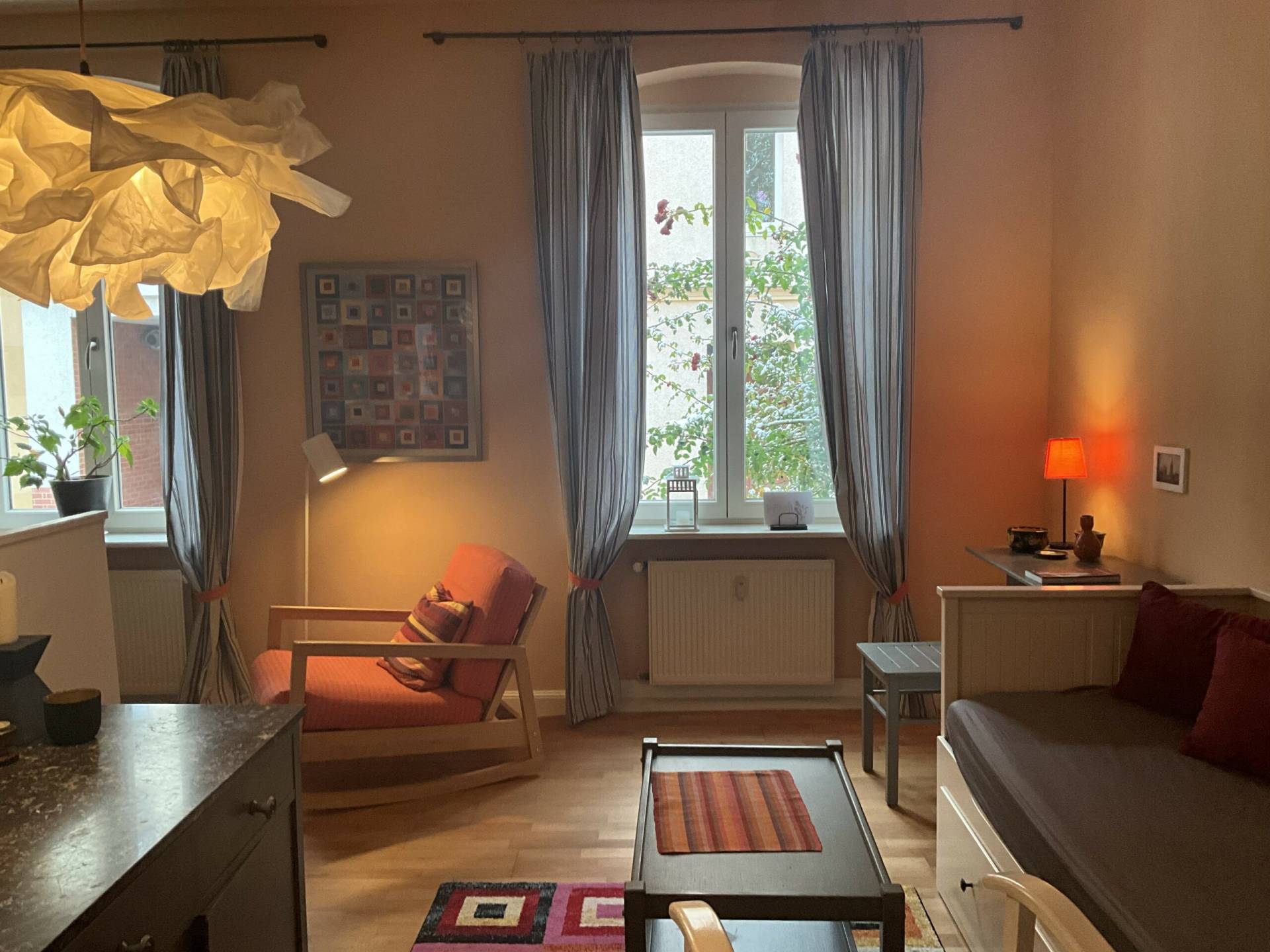 Ferienwohnung "Herr Gose" - Blick aus Wohnzimmer